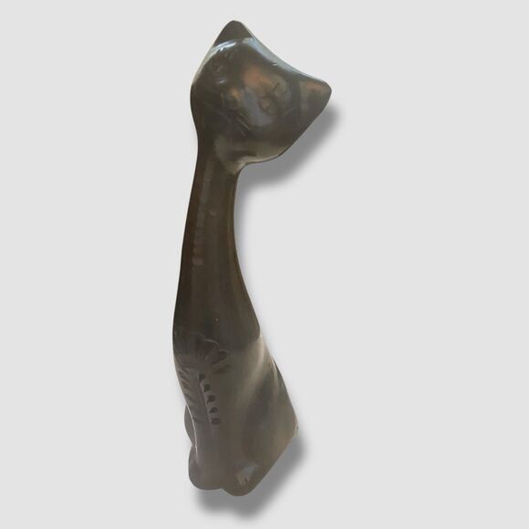 Vintage Other - Vintage MCM Very Tall Long Neck Cat Color Black Mexico